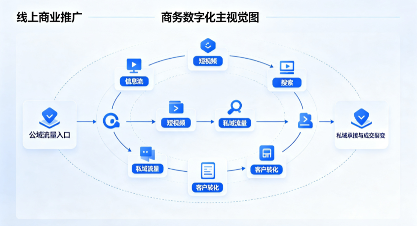 麻山区线上商业推广怎么做？全域流量闭环搭建与低成本转化实战指南